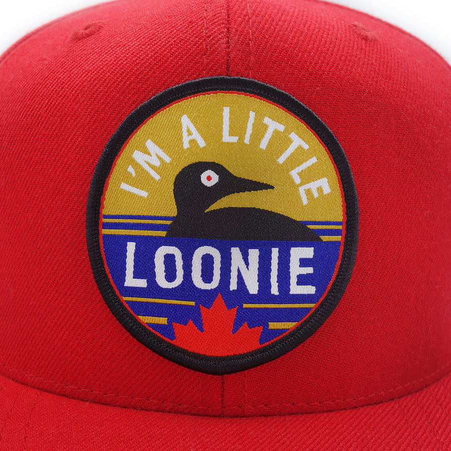 Casquette rouge à visière plate I'm A Little Loonie