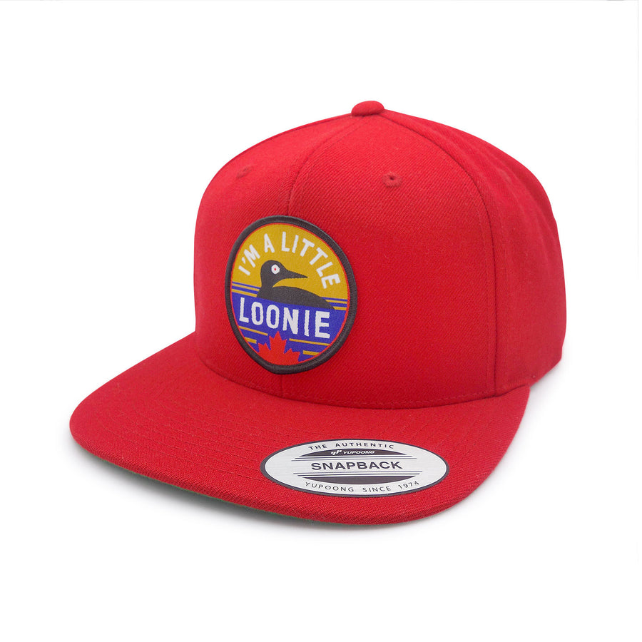Casquette rouge à visière plate I'm A Little Loonie