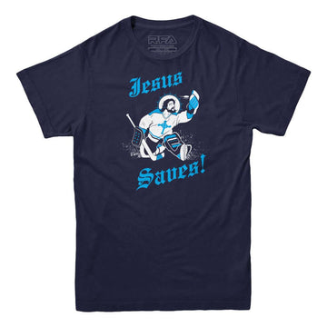 T-shirt Jésus sauve le gardien de but