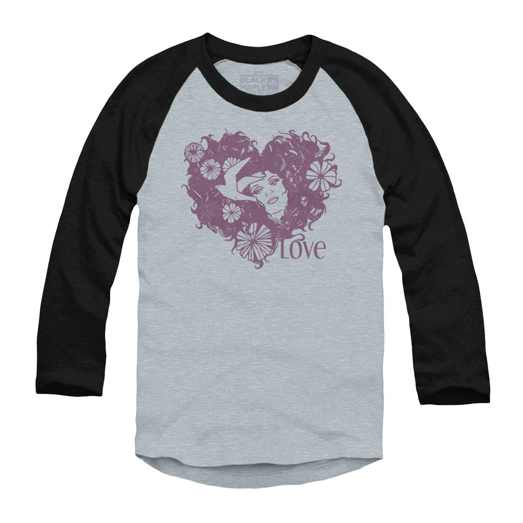 Chemise de baseball raglan Love Hippie Hair