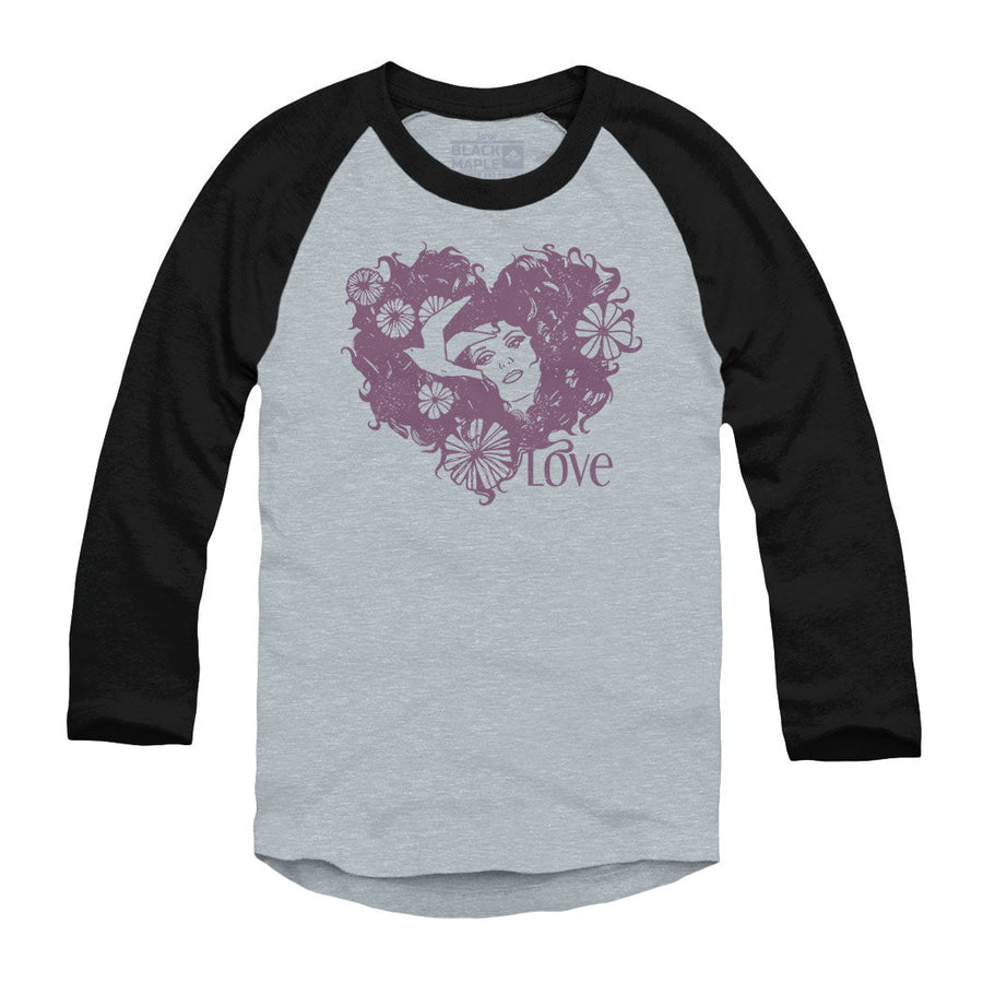 Chemise de baseball raglan Love Hippie Hair