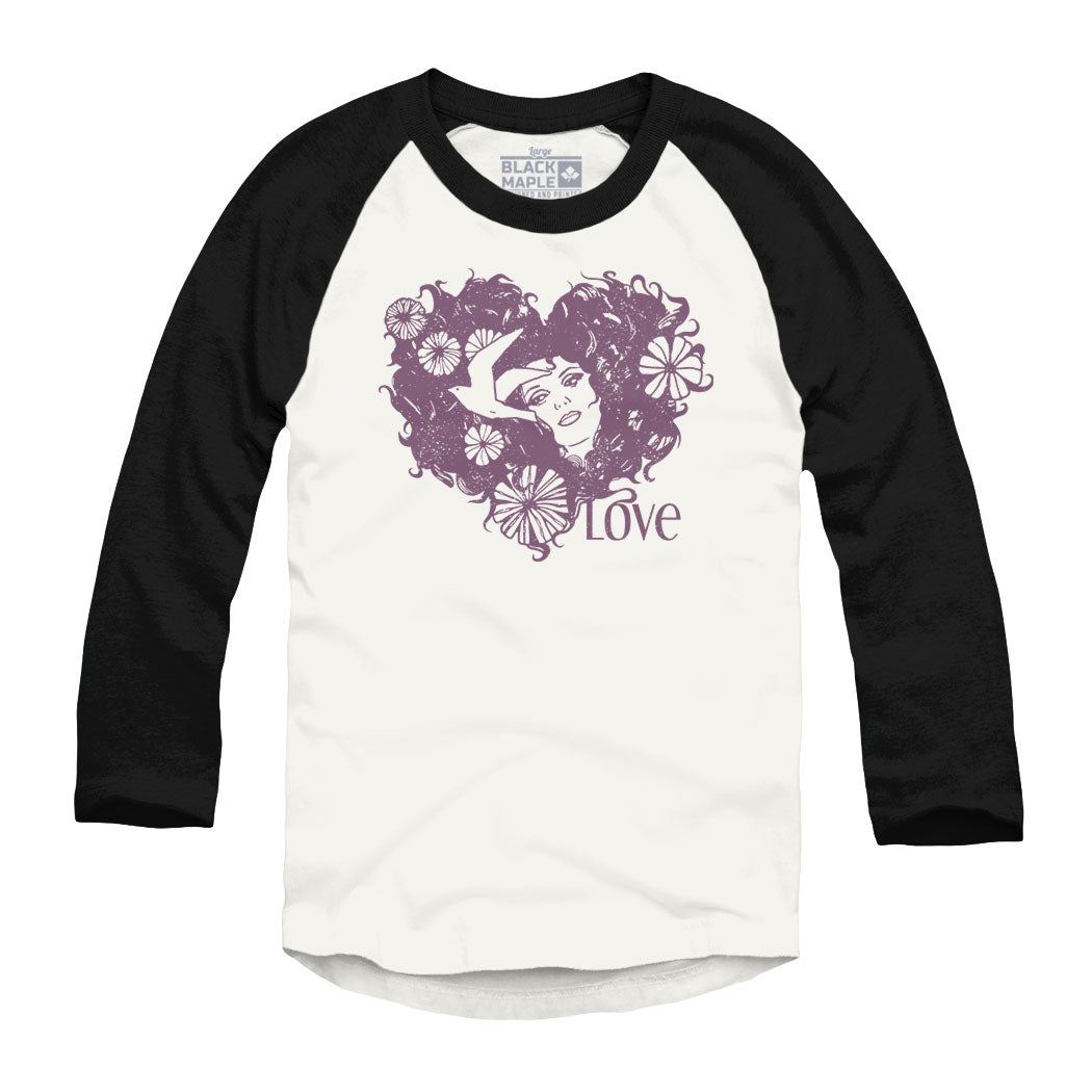 Chemise de baseball raglan Love Hippie Hair