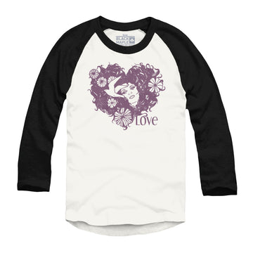 Chemise de baseball raglan Love Hippie Hair
