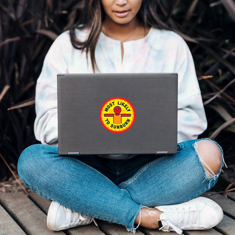 Most Likely to Sunburn Sticker