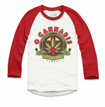 O Cannabis Legalized 2018 Chemise de baseball raglan