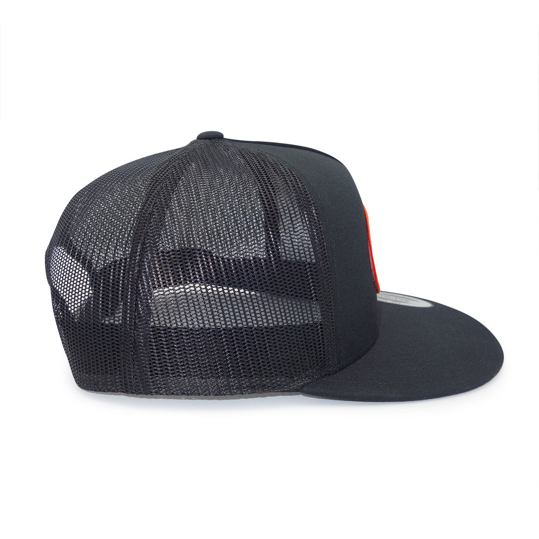 Casquette de camionneur rétro noire à cinq panneaux Poutine
