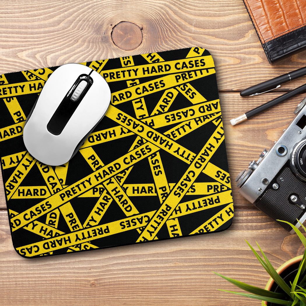 Pretty Hard Cases Caution Tape Mouse Pad