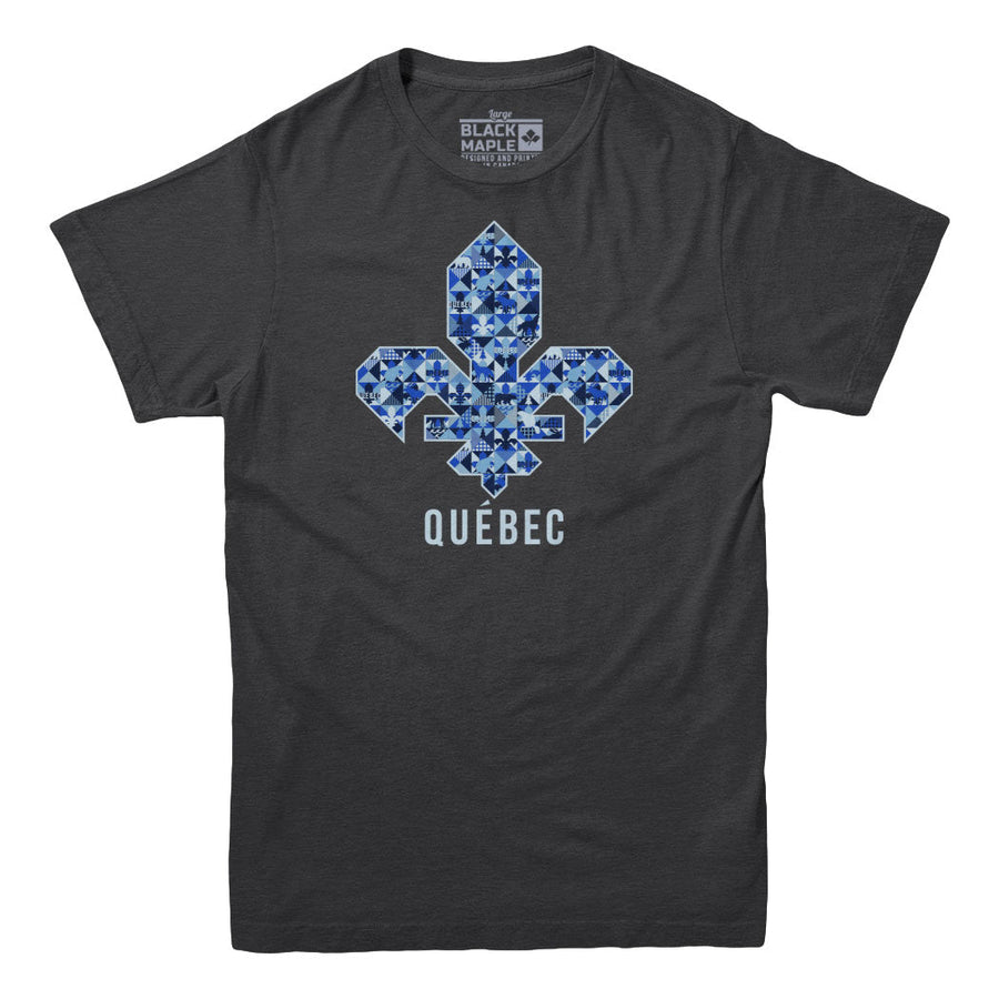 T-shirt Québec Patchwork Fleur de Lys