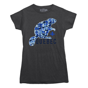 T-shirt Québec Patchwork Castor