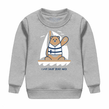 I Love Sailin Beary Much Sweat-shirt ras du cou pour enfants