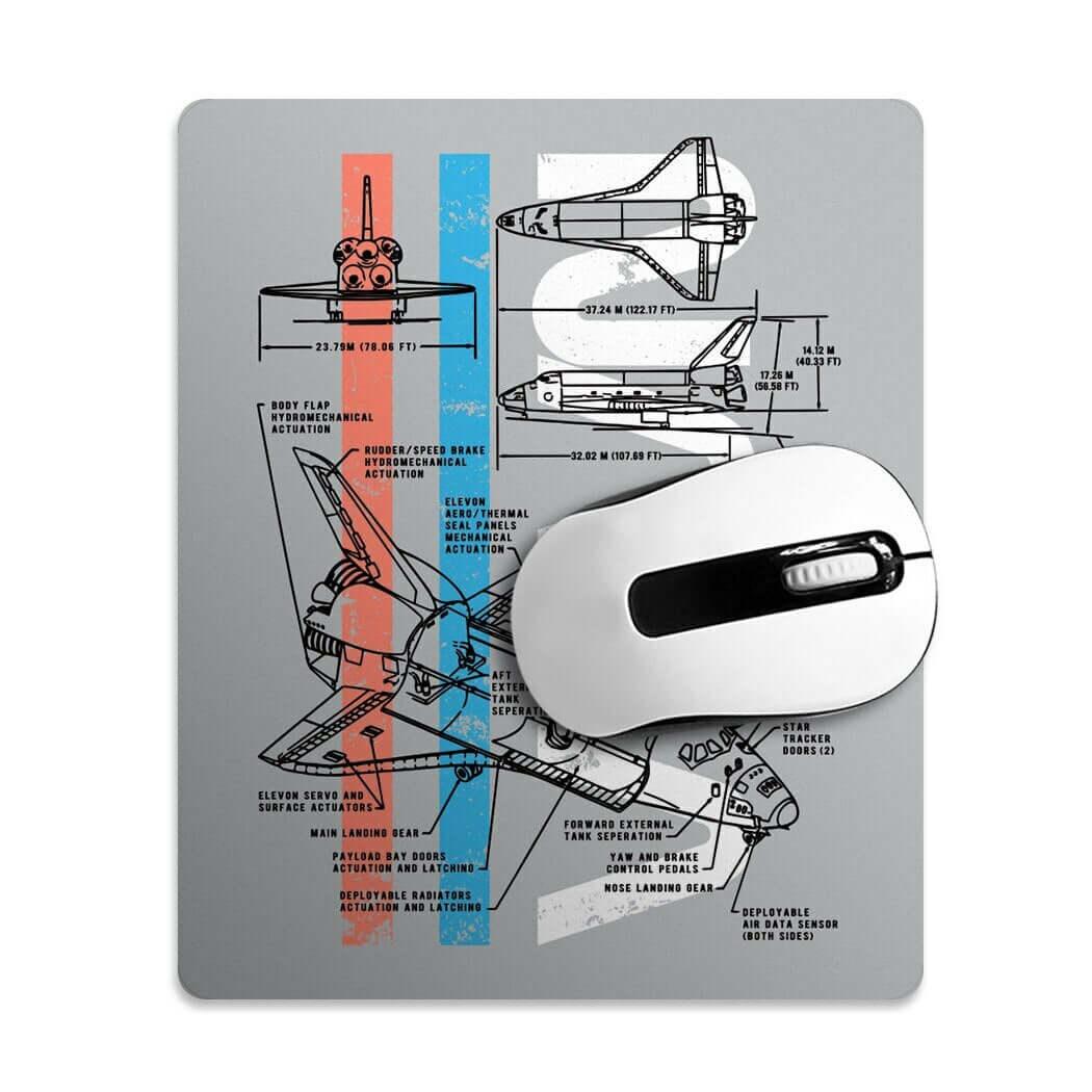 NASA Space Shuttle Schematics Mouse Pad