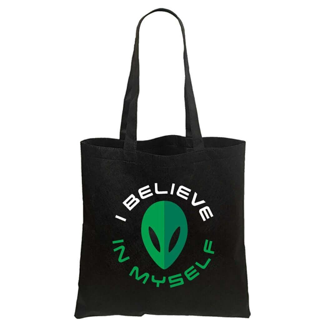 Je crois en moi Alien Black Tote bag